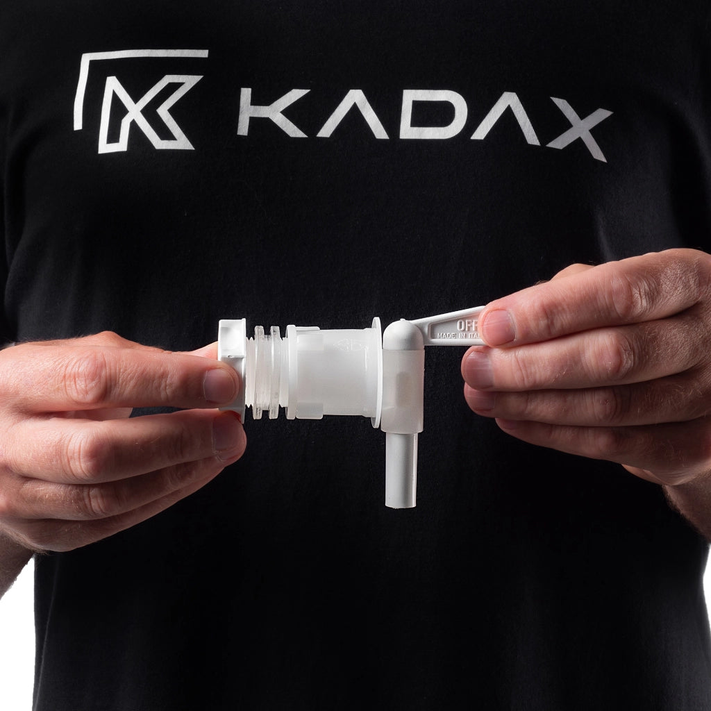Rubinetto di scarico a spirale KADAX per secchio di fermentazione con guarnizione