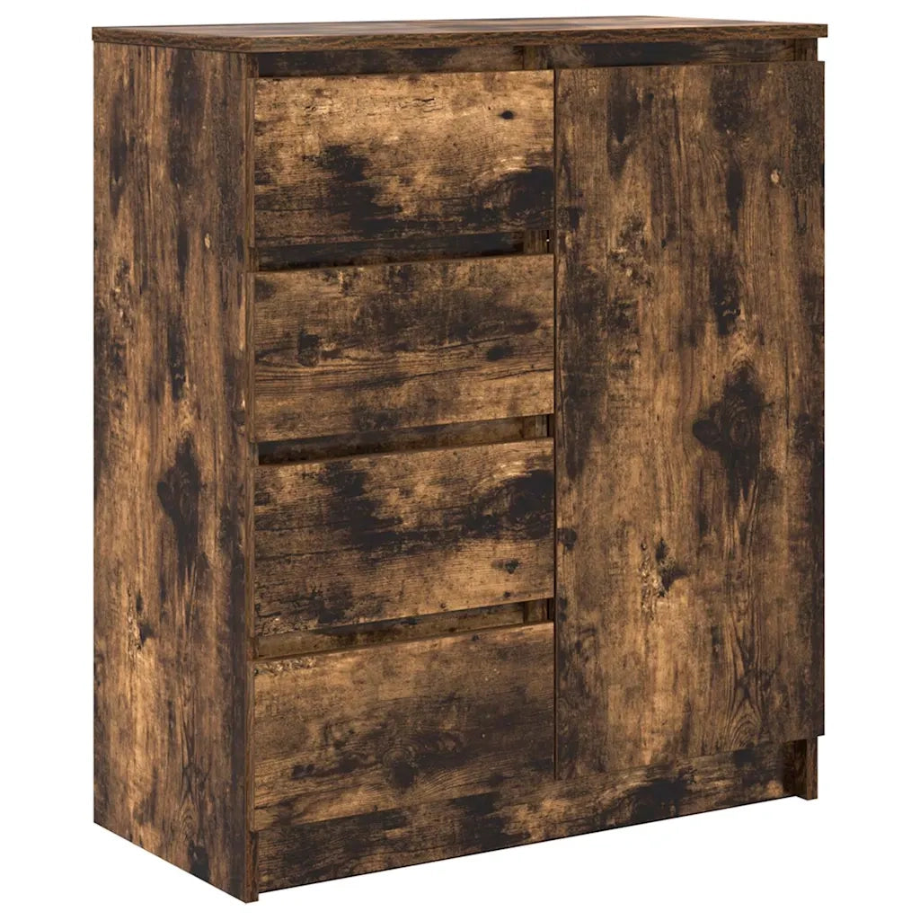 Credenza con Cassetti Rovere Fumo 71x35x84 cm in Truciolato