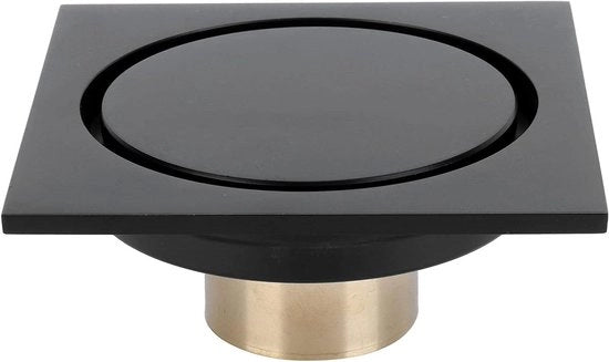 Disimpegno per doccia in acciaio inox 10 x 10 cm nero con copertura anti-odore Unseeable per hotel, ristoranti e cucine