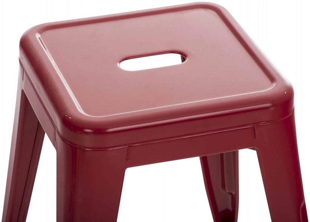 Set 4 Panchetti Impilabili Armin In Metallo rosso