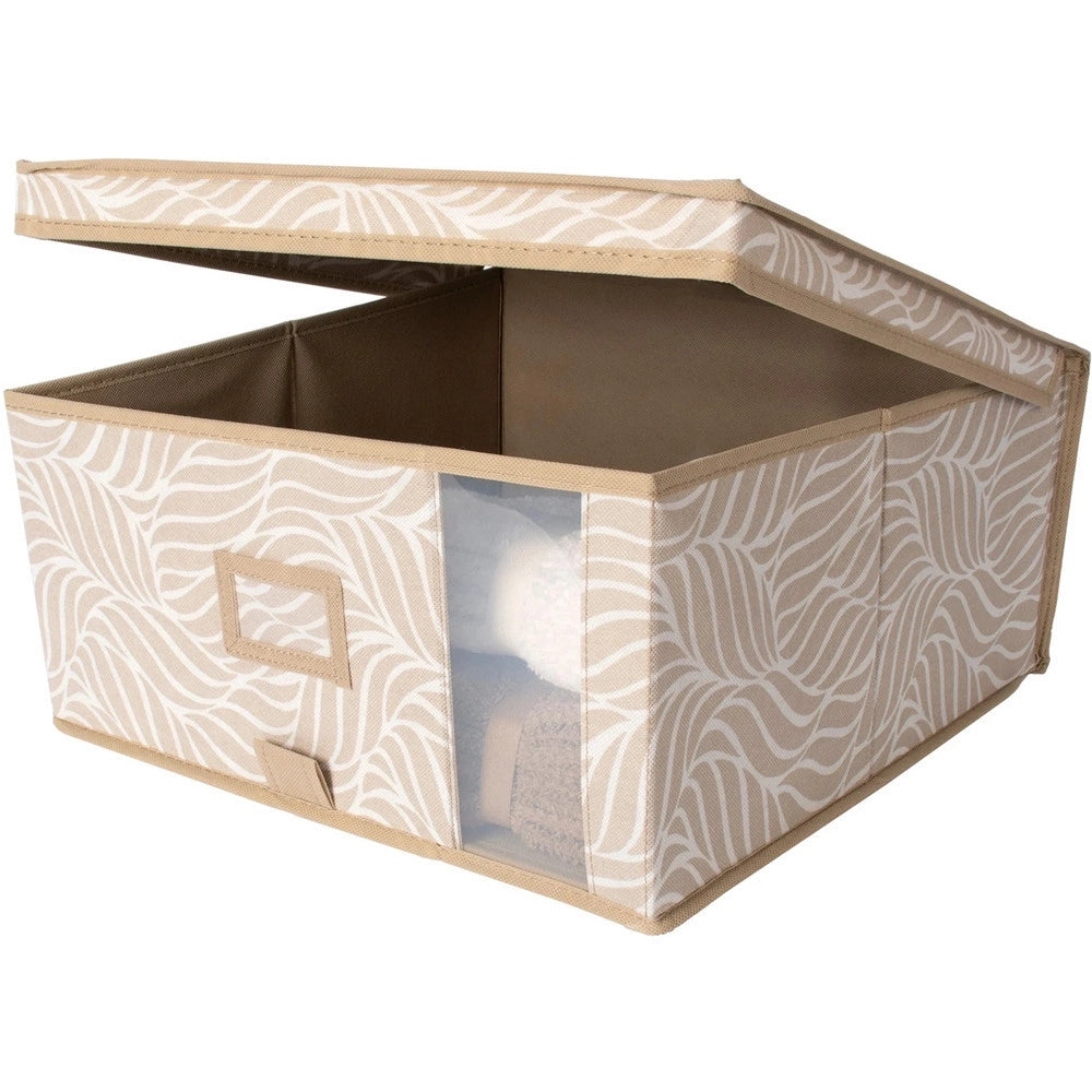 Trade Shop - Scatola Con Finestra Per Armadio Salvaspazio 40x40x20cm Per Organizzare Vestiti Biancheria -