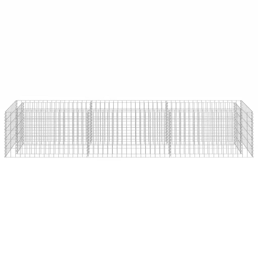 Gabbione Letto Rialzato in Acciaio Zincato 270x50x50 cm cod mxl 52310