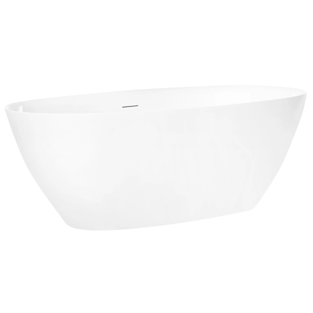 Vasca da bagno freestanding in acrilico bianco 168 cm design moderno forma ovale