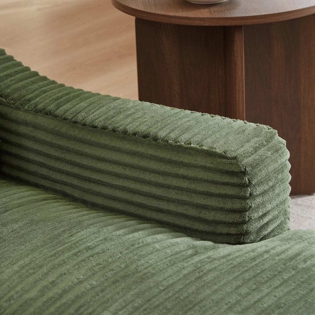 POLTRONA in velluto a coste verde 32x32x112 cm convertibile in piccolo letto