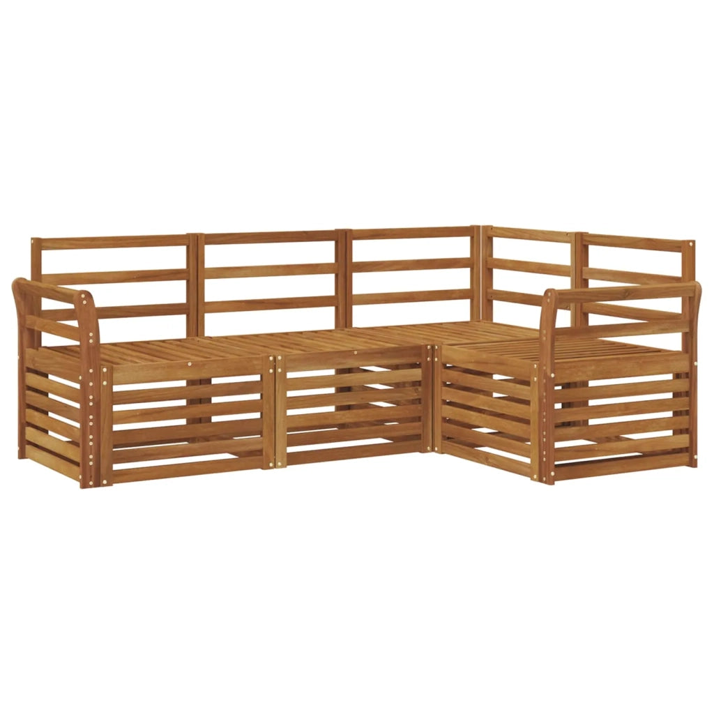 Set divani 4 pcs Naturale Legno di Acacia Massello 3374729