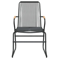 Set da Pranzo da Giardino 9 pz Nero in Rattan PVC 3099214