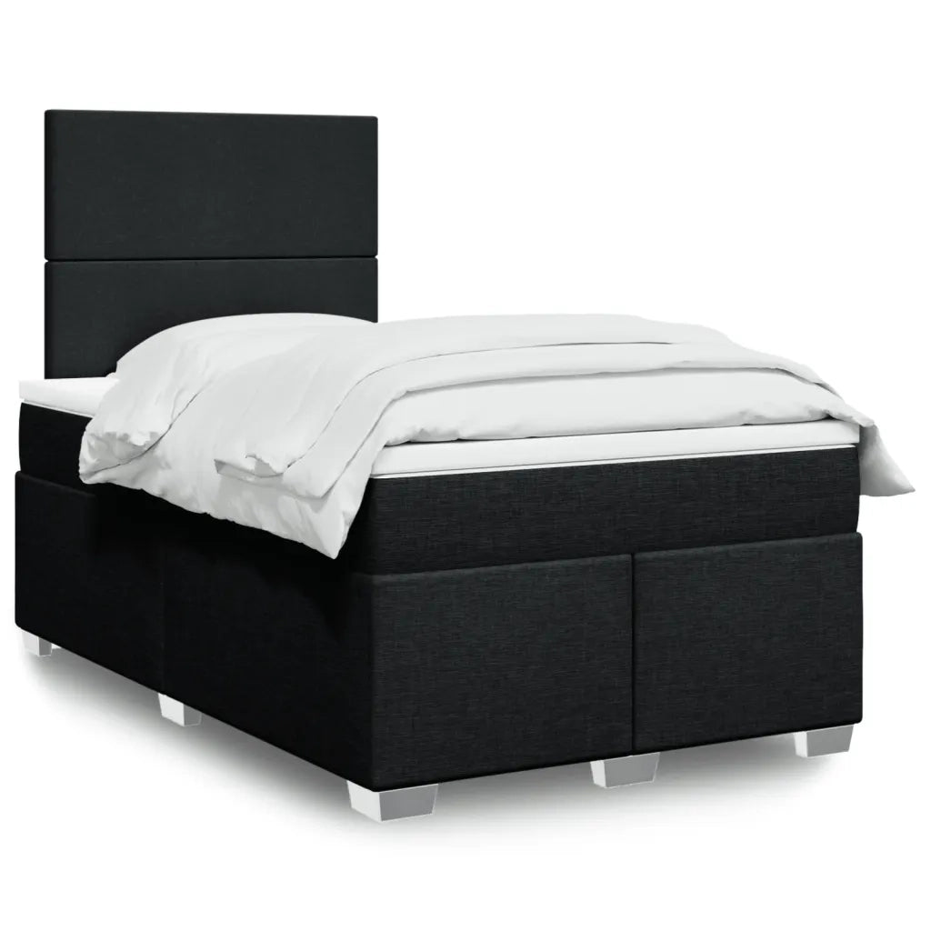 Giroletto a Molle con Materasso Nero 120x190 cm in Tessuto 3292722