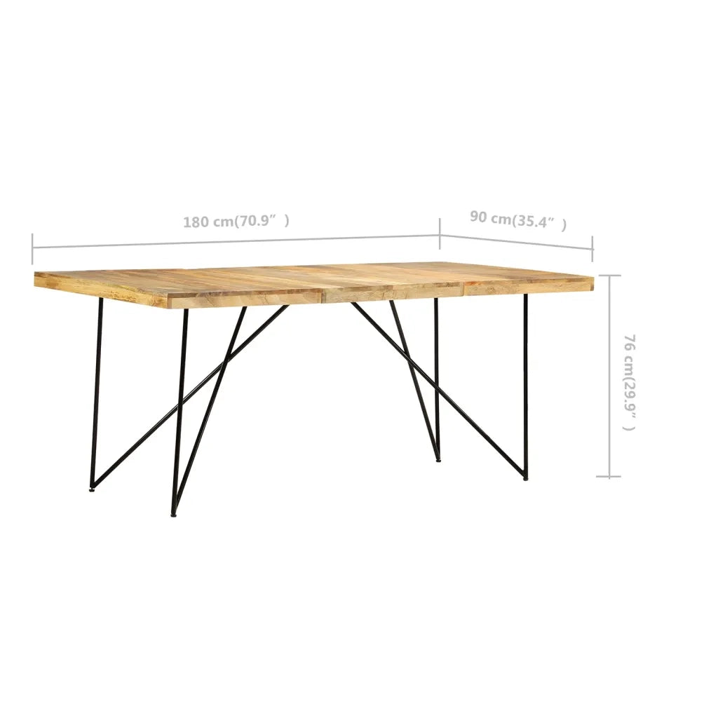 Tavolo da Pranzo 180x90x76 cm in Legno Massello di Mango 282880