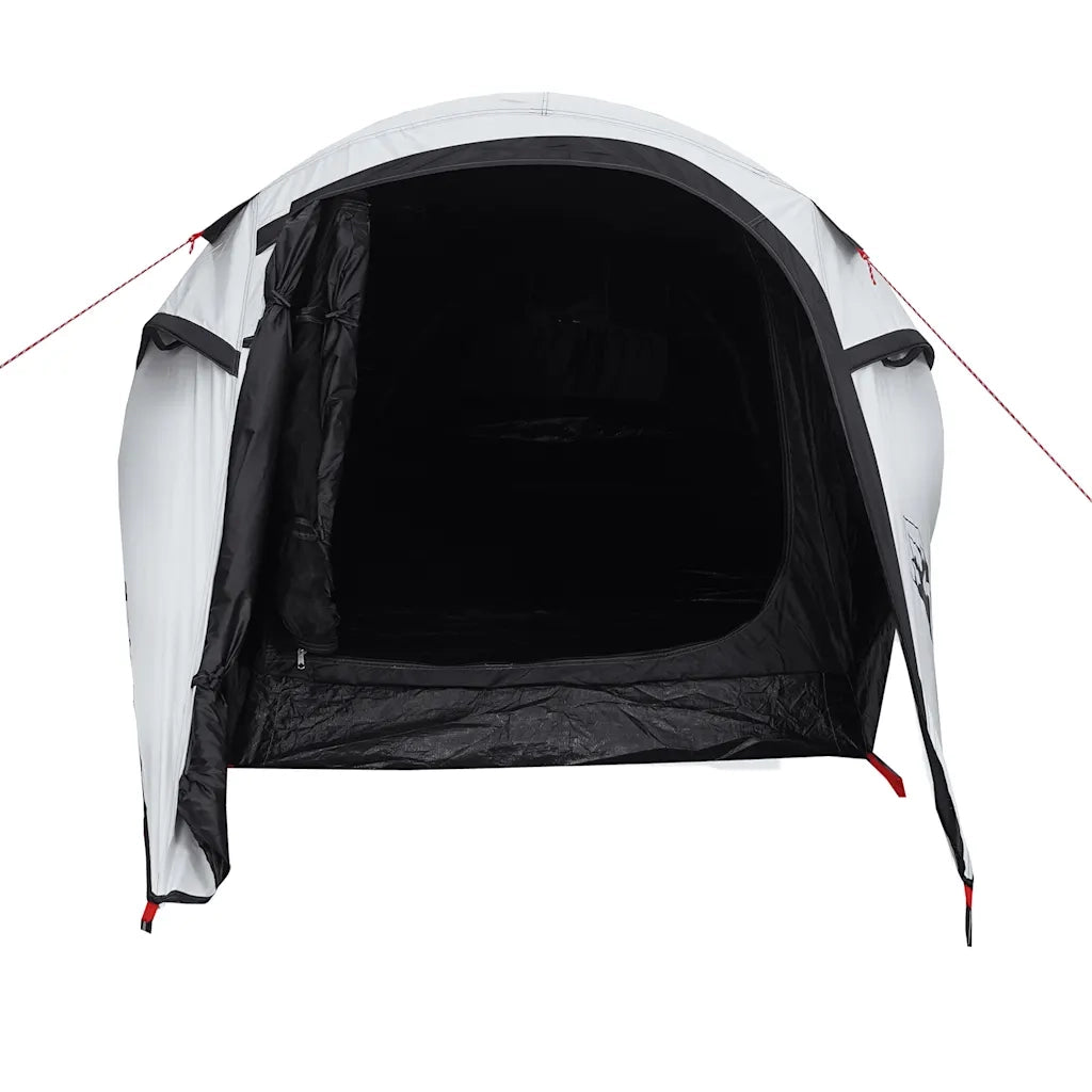 Tenda Campeggio a Tunnel 2 Persone-Tenda per Escursionismo Bianca Tessuto Impermeabile 771553
