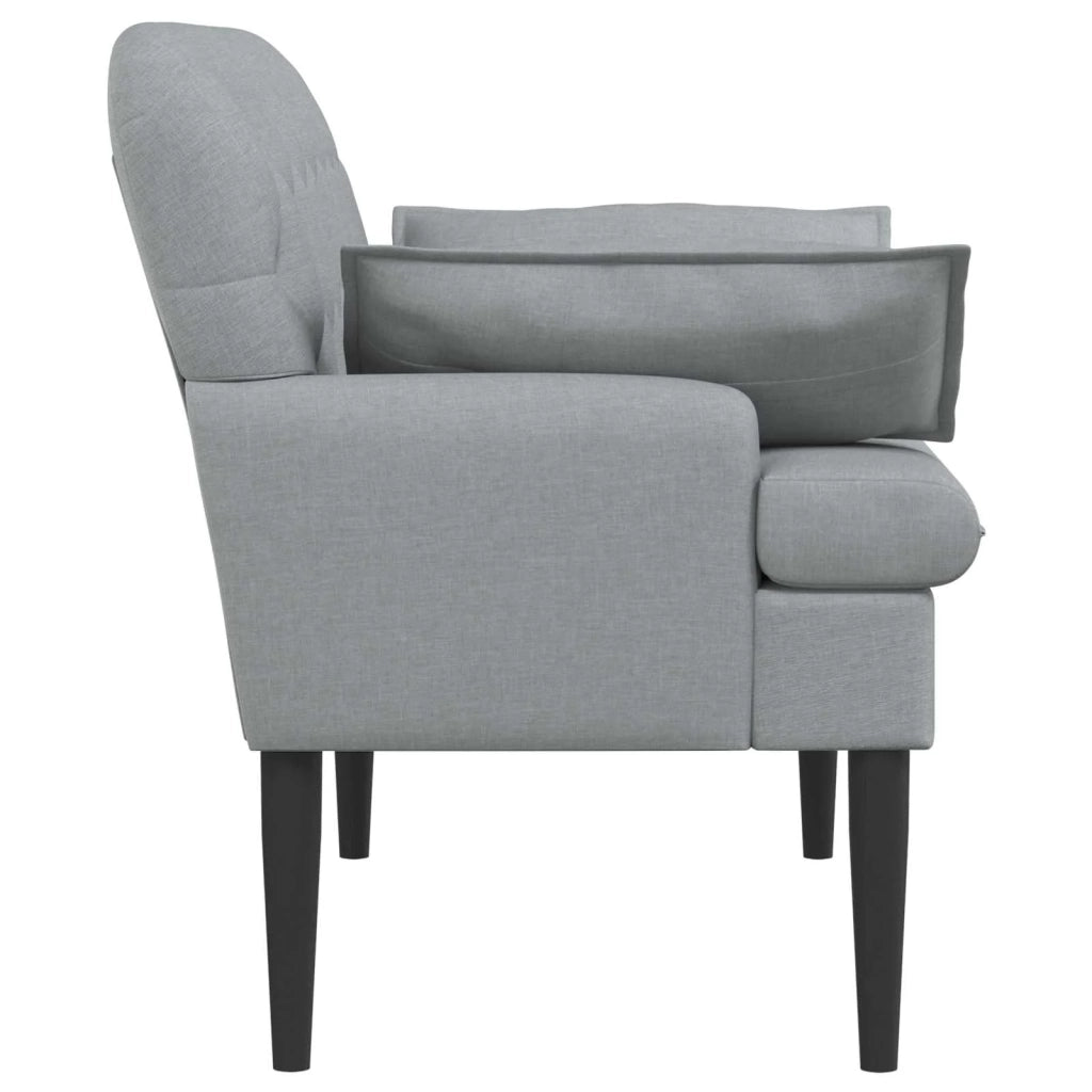 Loveseat con bottoni imbottiti Grigio Chiaro 111 x 68 x 80 cm 42041796