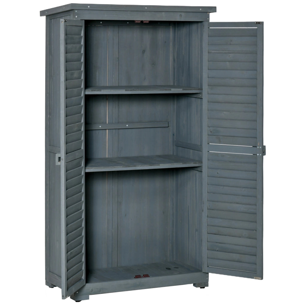 Casetta Giardino in Legno ¨C zephmum ¨C Grigio 87x46.5x160cm