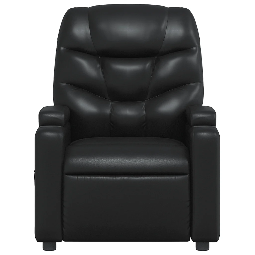 Divano Sedia-Poltrona reclinabile nera in similpelle 668754