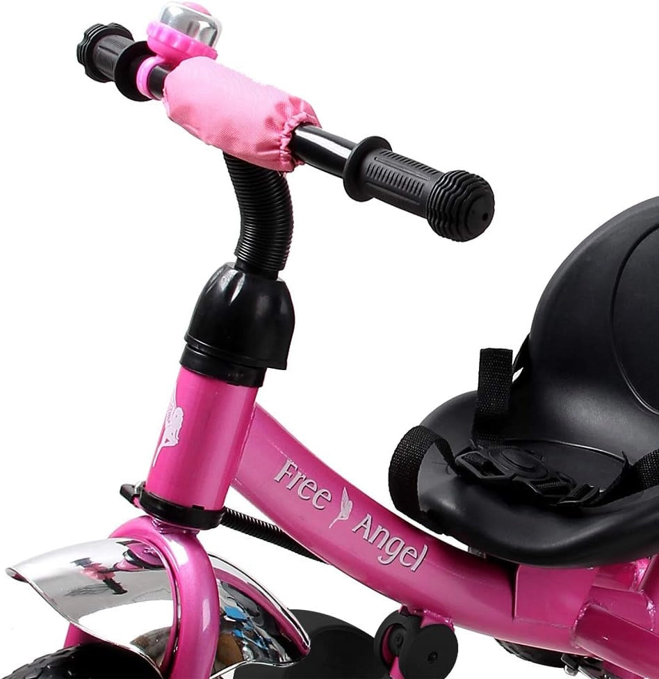 ® Triciclo per Bambini 2in1 con Maniglia Sicurezza Portaoggetti Bici per Imparare Giocando Pedali Removibili con Cestino