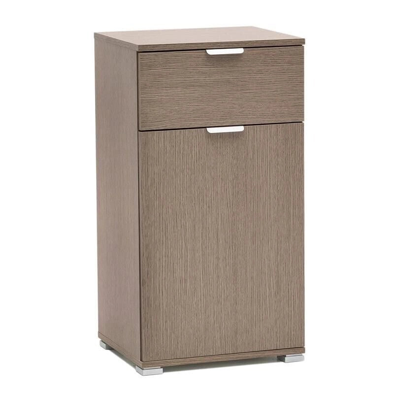 MOBILETTO CON  ANTA E CASSETTO IN ROVERE GRIGIO 45 X 38 X H85 CM