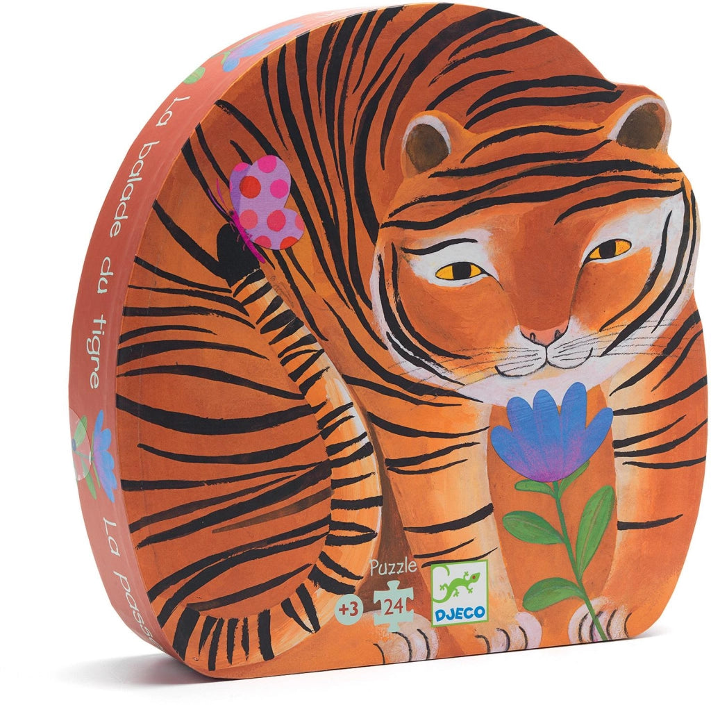 Puzzle La passeggiata della tigre 24 pezzi,Djeco,Eta 3+