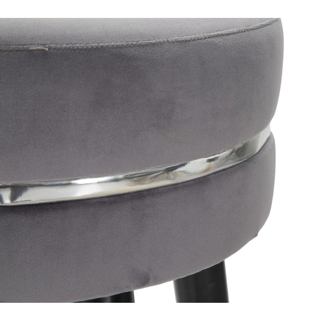 Sgabello Alto VKH436, Grigio, Legno, 35x35x74 cm