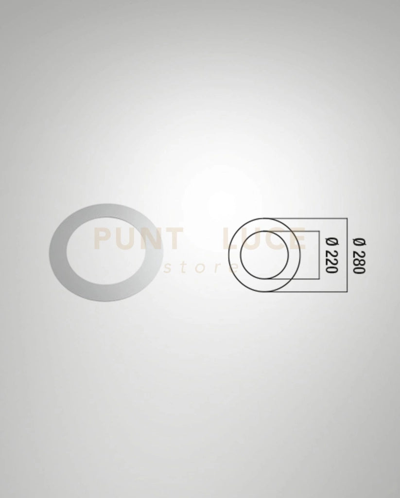 6832-50-002 KIT ANELLO ADATTATORE BIANCO PER LAMPADE AD INCASSO 9003 D.220-280