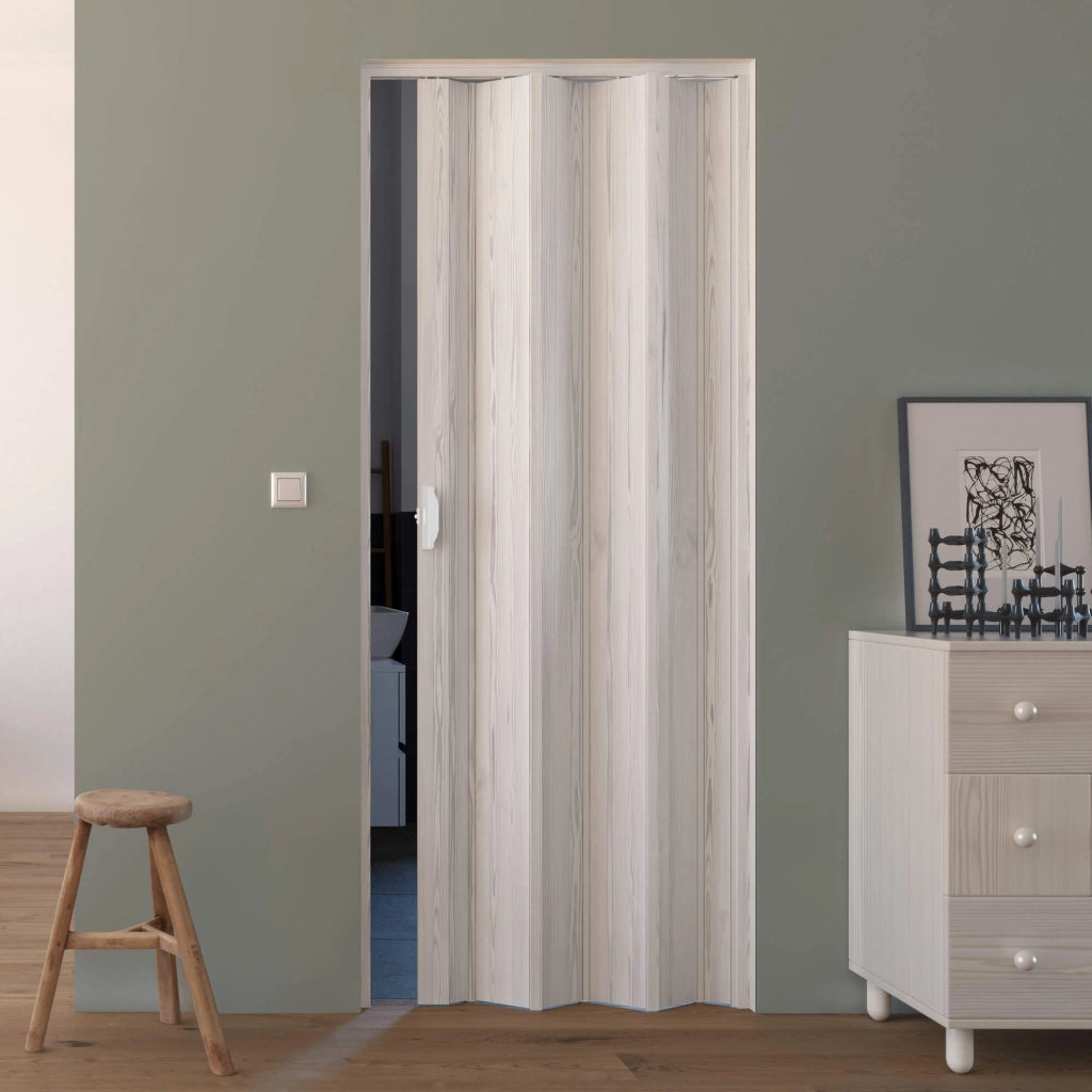 Porta a Soffietto da Interno 83x214 cm in PVC Saba Caroline Pino Bianco