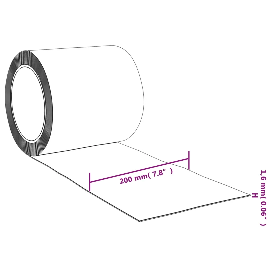 Tenda per Porte Rossa 200 mm x 1,6 mm 10 m in PVC 153865