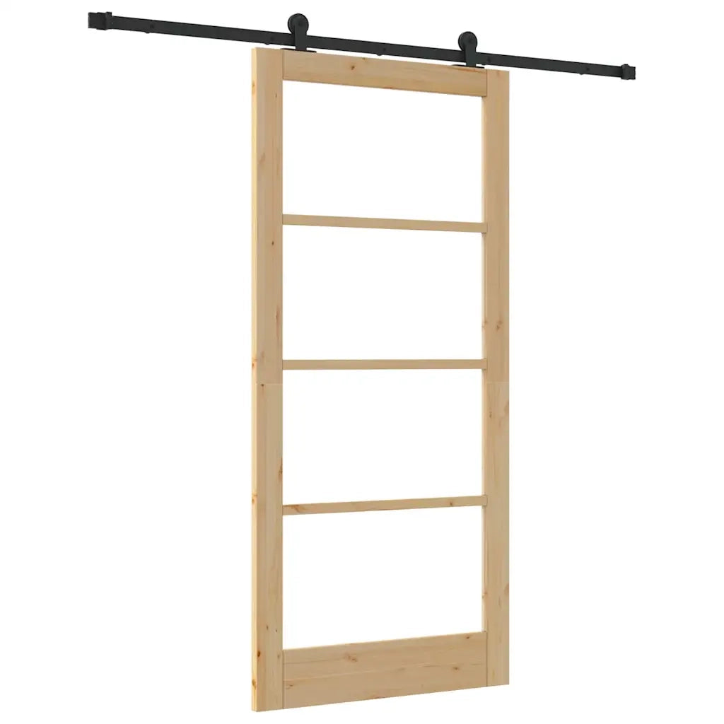 Porta scorrevole ORKDAL Naturale e Nero 93 x 202 cm 3332035