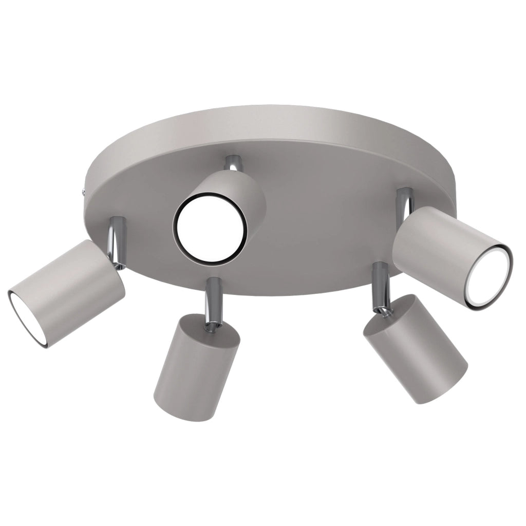 Lampada da soffitto 5x GU10 grigia metallo Luminex