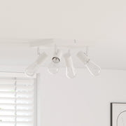 Faretto da soffitto 4 Via Regolabile Bianco E27