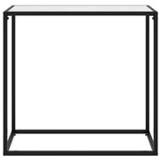 Tavolo Consolle | Tavolo d'Ingresso Bianco 80x35x75 cm in Vetro Temperato