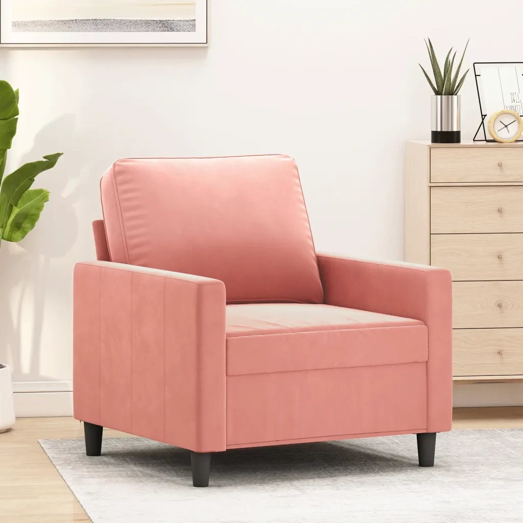 Poltrona Rosa 60 cm Velluto 348728