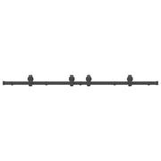 Kit di Binari per Porte Scorrevoli 183 cm Acciaio Nero CFW5421159