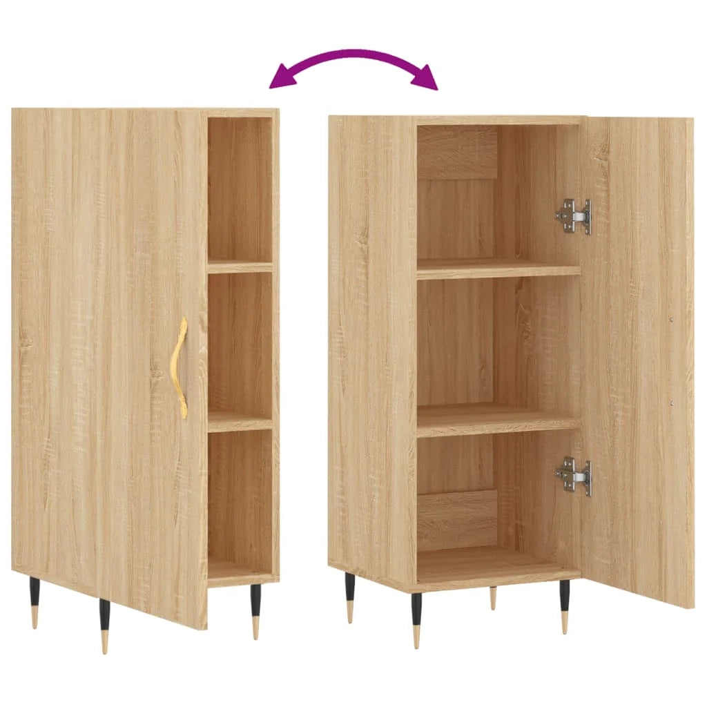 Buffet credenza cassettiera armadio mobile contenitore organizer cucina soggiorno rovere Sonoma 34,5 x 34 x 90 cm legno ingegnerizzato marrone 02_0031546