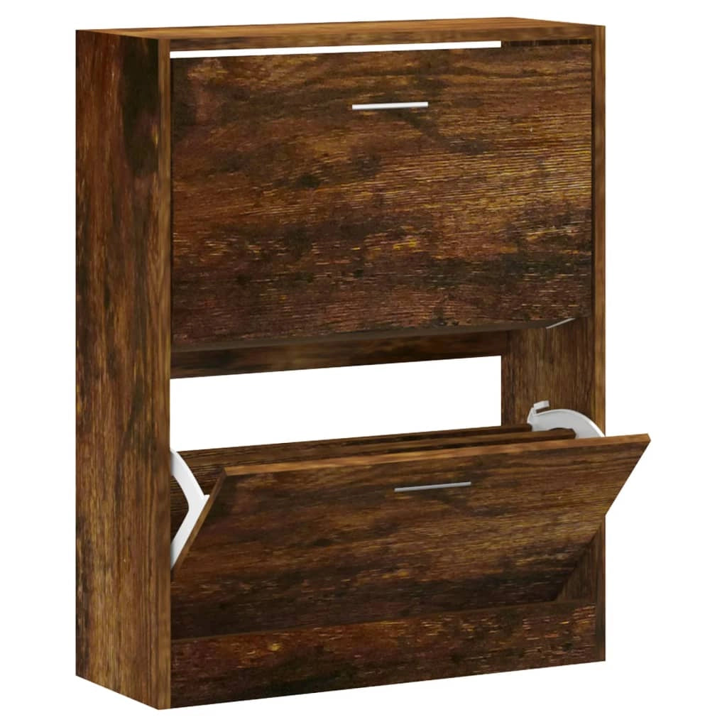 Scarpiera mobiletto portascarpe mobile per ingresso/corridoio/soggiorno 63 x 24 x 81 cm legno ingegnerizzato marrone 02_0021579