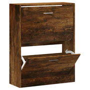 Scarpiera mobiletto portascarpe mobile per ingresso/corridoio/soggiorno 63 x 24 x 81 cm legno ingegnerizzato marrone 02_0021579