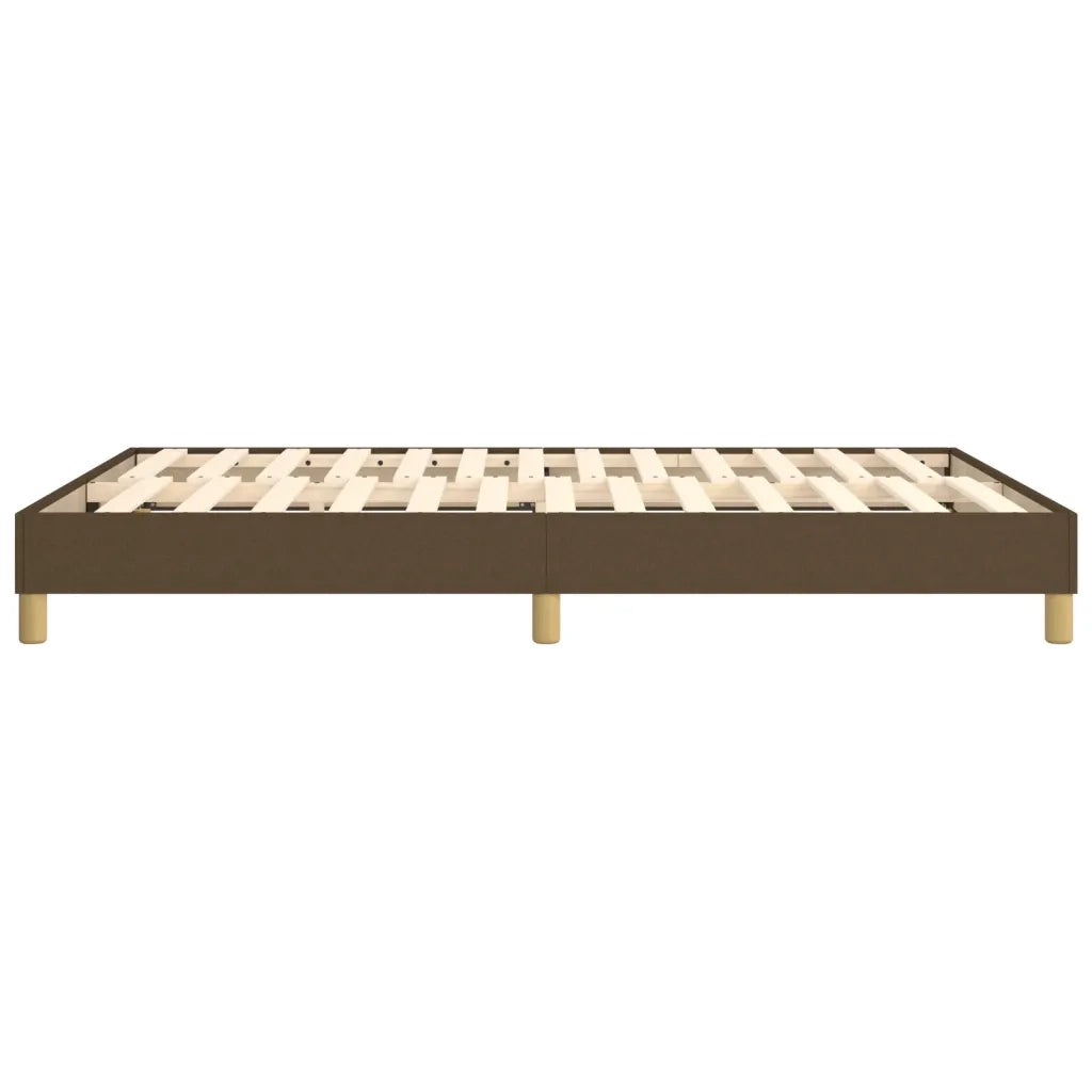 Struttura Letto a Rete a Molle Marrone Scuro 140x190 cm Tessuto 3120609