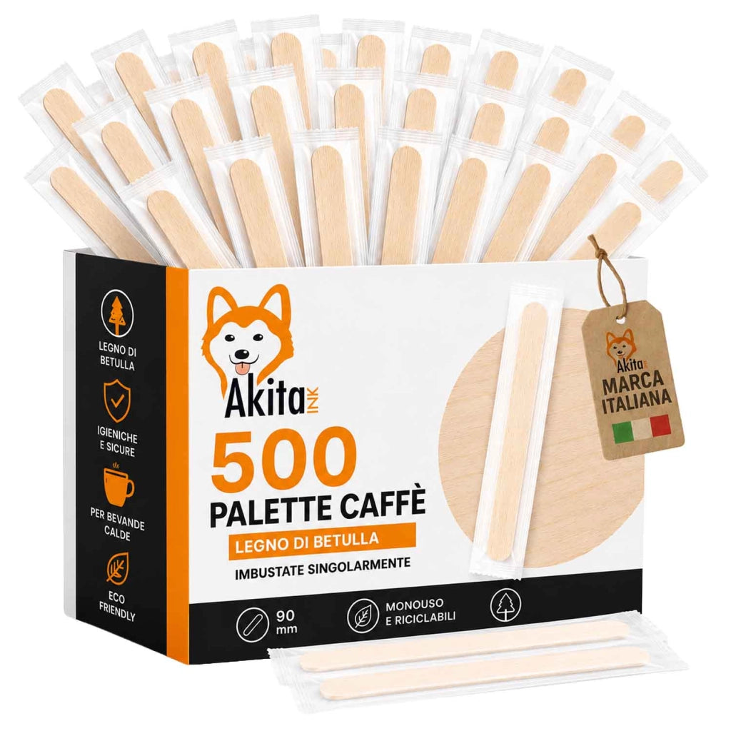 Akitaink 500 Palette Caffe' Monouso Confezionate Singolarmente