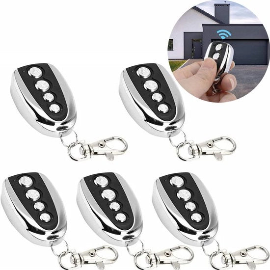 Ricevitore universale per garage - Apertura porta - Comando a distanza per garage - Ricevitore radio a distanza universale - Duplicatore segnale - Comando a distanza per porte e finestre - Comando a distanza - 433 MHz - 5 pezzi