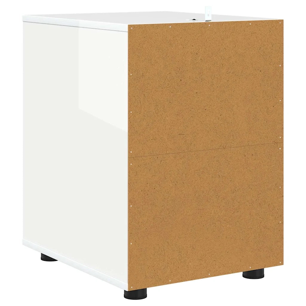 Armadio Bianco Lucido 40 x 48 x 57 cm Legno multistrato