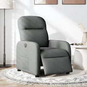 vidaXL Poltrona Elettrica Reclinabile Grigio Scuro in Tessuto