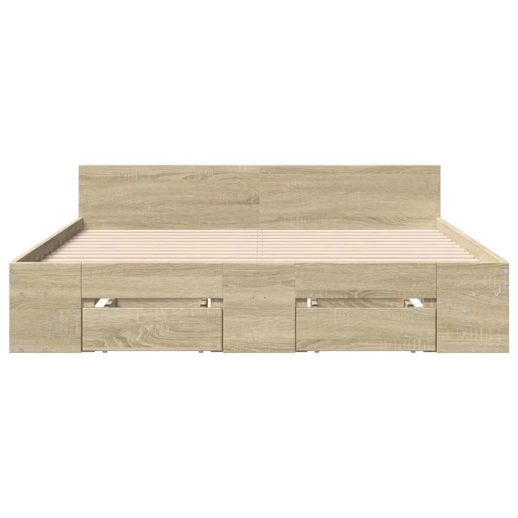 Giroletto Cassetti Rovere Sonoma 140x200 cm Legno Multistrato 3280750