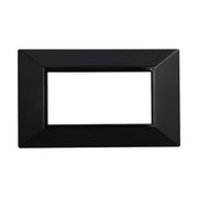 Placca Piramide Serie Moon 4P Colore Nero Compatibile Con Bticino Axolute