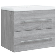 Mobile Bagno e Lavabo | Armadio Lavabo Integrato Grigio Sonoma Legno Multistrato