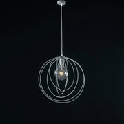 Lampadario a sospensione moderno in ferro Grigio una luce 42x h45 cm