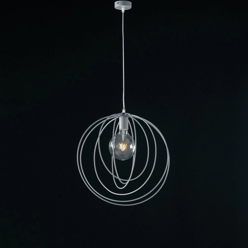 Lampadario a sospensione moderno in ferro Grigio una luce 42x h45 cm