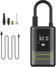 Pompa aeree portatile con display digitale, pompa aeree da emergenza senza fili con funzione di ricarica.