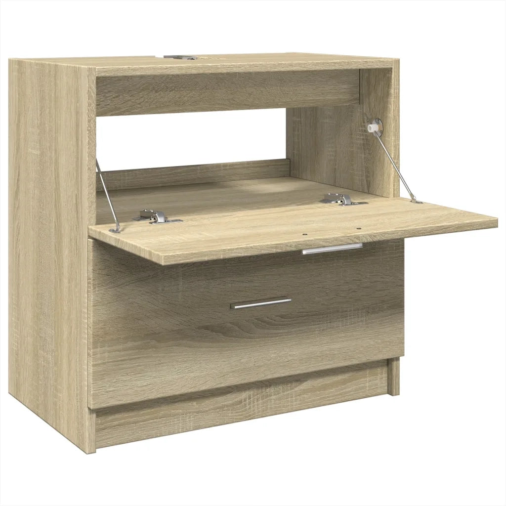 Mobile Sottolavabo-Armadietto da bagno Rovere Sonoma 59x37x59 cm in Truciolare