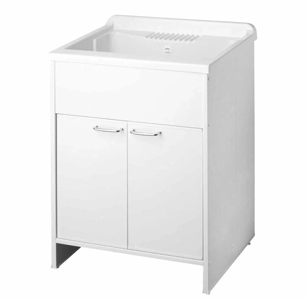 MOBILE LAVATOIO IN PVC BIANCO A 2 ANTE MODELLO JUNIOR - L= 60 CM P= 60 CM H= 85CM  DUE ANTE  - CER