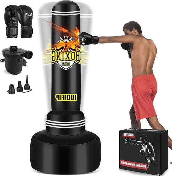 Borsa da allenamento in piedi 180 cm - adulti - pugilato pesante - guantoni da boxe e compressore di aria - uomini e donne - kickboxing - allenamento - MMA - Muay Thai