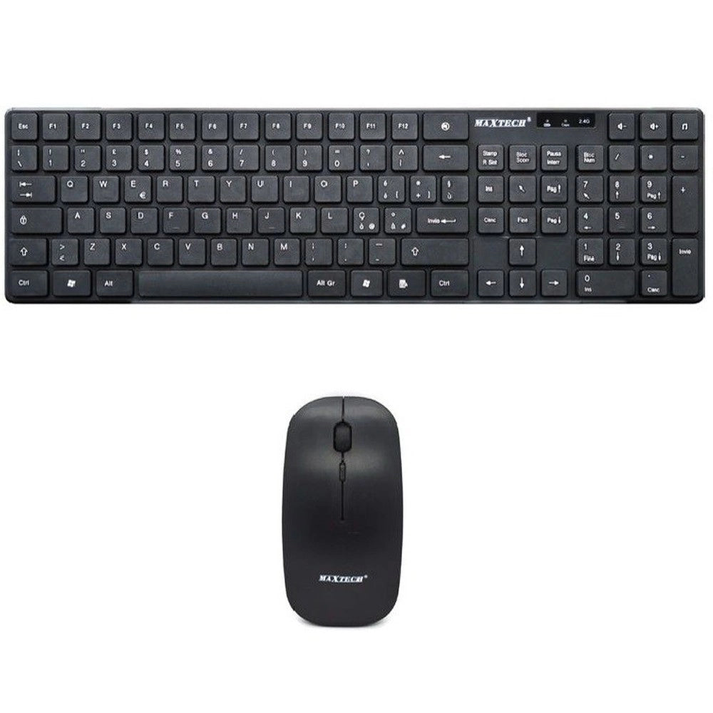 Trade Shop - Kit Tastiera Wireless Mouse Impermeabile 2.4ghz Per Pc Layout Italiano Ek-845m -