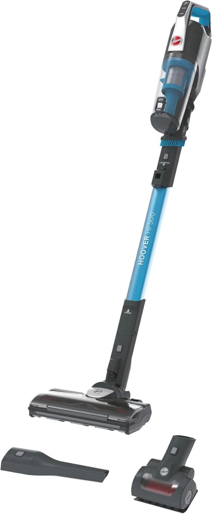 H-FREE 500 HYDRO PLUS HF522YSP 011 Aspirapolvere Senza Fili, 330W, 0,45 L, Aspira e Lava, Mini Turbo Spazzola, Autonomia 45 Min, Compatta, Blu