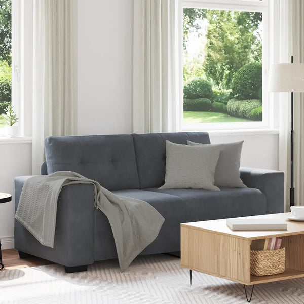Divano Divanetto-Sofa Grigio Scuro 140 cm in Velluto 817605