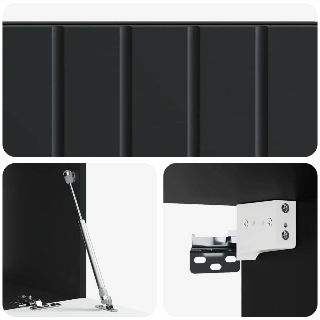 Mobile Porta TV da Muro Nero 78,5 x 41 x 30 cm 898346